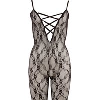 Catsuit aus Effekt-Spitze