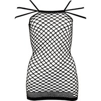 Kleid aus grobem Netzmaterial