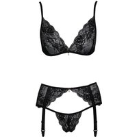 3-teiliges Straps-Set aus feiner Spitze