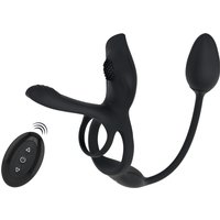 Paarvibrator „Multi Function“ mit Penis- & Hodenring, Klitoris- & Analvibrator